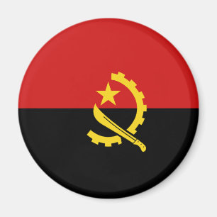 Imã Angola Fisheye Flag Magnet