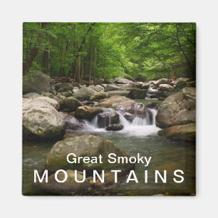 Imã Angra da montanha/rio - Great Smoky Mountains