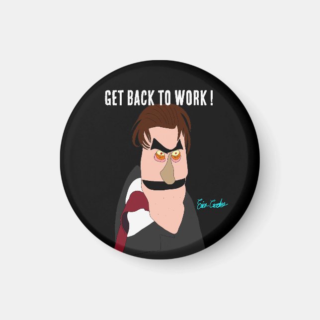 Imã Angry boss - Get back to work ! puppet (Frente)