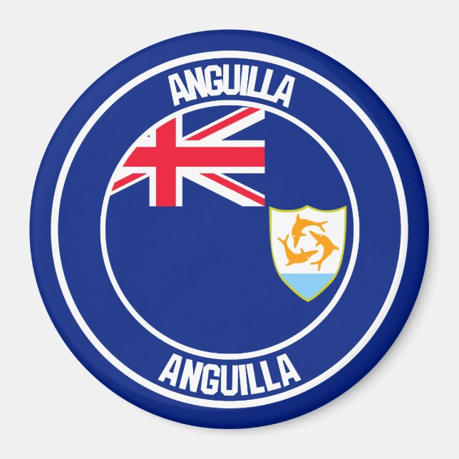 Imã Anguilla Round Emblem (Frente)