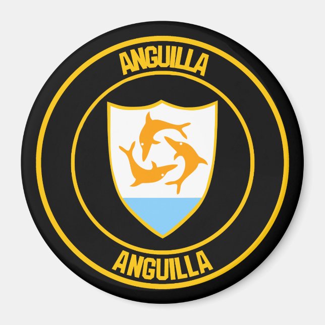Imã Anguilla Round Emblem (Frente)