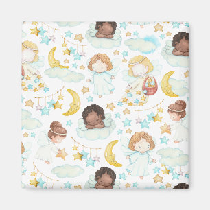 Imã Ângulos Adoráveis e Estrelas - Arte de Aquarela