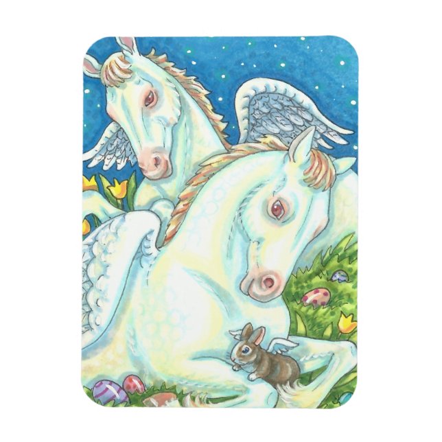 ÍMÃ ÂNGULOS BUNNY & COLT, MAGNET DE PÁSCOA WHIMSY (Vertical)