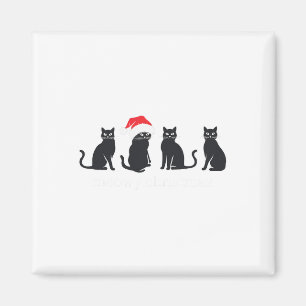 Imã Anim Anim Presente de Gato Negra de Natal