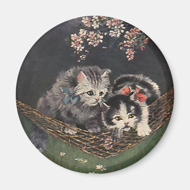 Imã Animais de estimação, Gato de mesa ou Gatinhos em  (Frente)