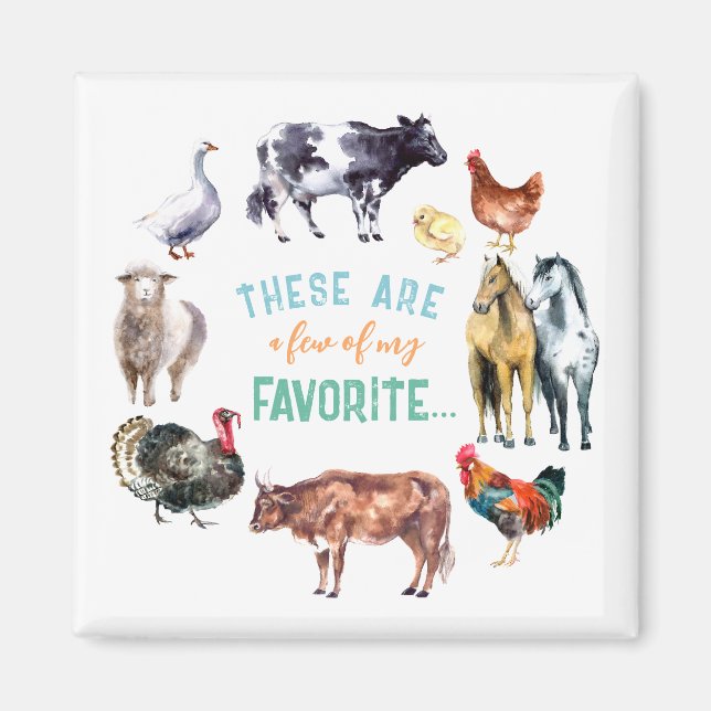 Imã Animais de fazenda Estas são algumas das minhas aq (Frente)