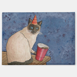 Imã Animais de festa: Magnet Gato Siamês 3,5"x2,5"