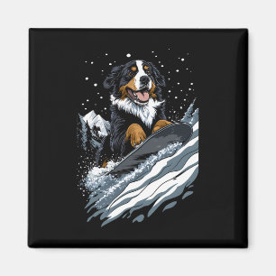 Imã Animais De Neve - Cachorro De Montanha Bernês Em U