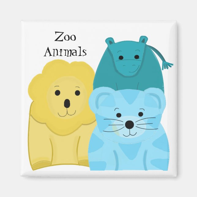 Imã Animais de Zoológico Bebês (Frente)