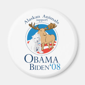 Imã Animais do Alasca para Obama Magnet