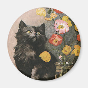 Imã Animais do vintage, gatinho bonito do Victorian e