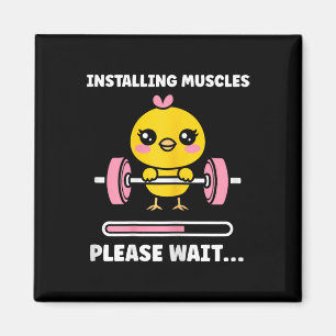 Imã Animais Instalando Músculos Fitness Musculação Ch
