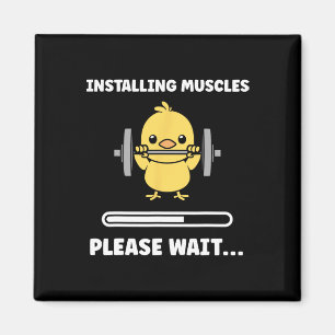 Imã Animais Instalando Músculos Fitness Musculação Ch