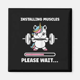 Imã Animais Instalando Músculos Fitness Musculação Não