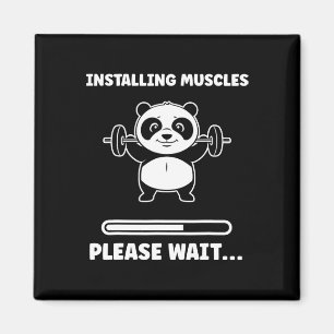 Imã Animais Instalando Músculos Fitness Musculação Pa