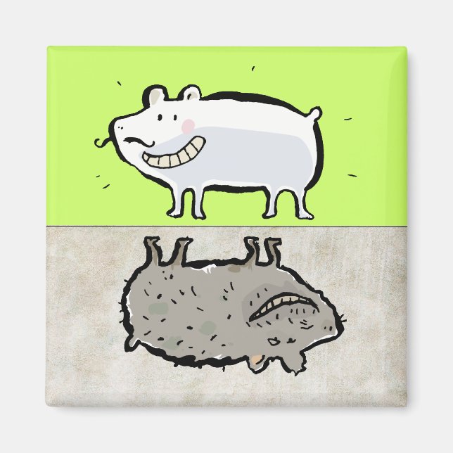 Imã animais limpos/sujos (máquina de lavar louça) (Frente)