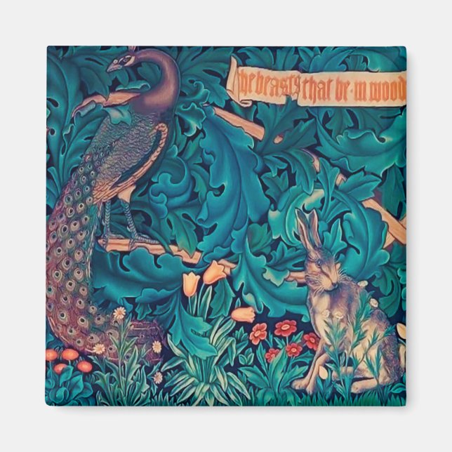 Imã Animais na Floresta, William Morris (Frente)