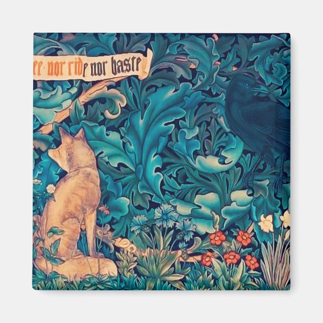 Imã Animais na Floresta, William Morris Magnet (Frente)
