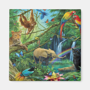 Imã Animais que vivem juntos travesseiros decorativos
