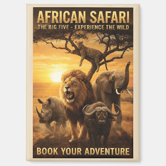 Imã Animais Selvagens Big Five da Safari Africana