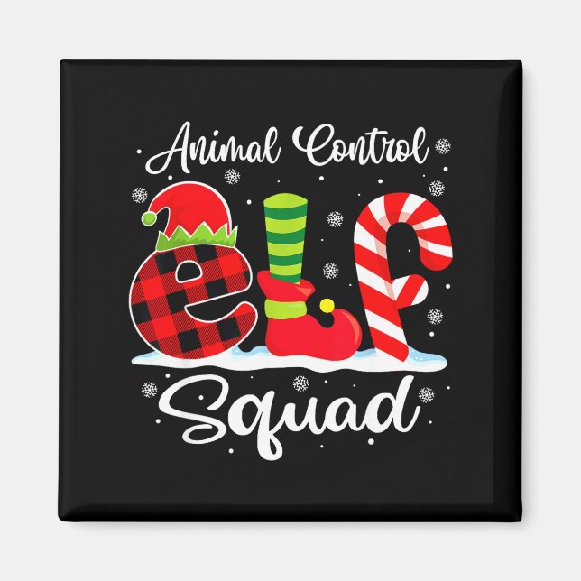 Imã Animal Control Elf Squad Christmas Officer Matchin (Frente)