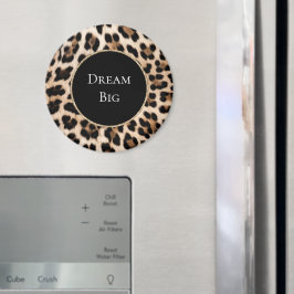 Imã Animal Leopardo Creme