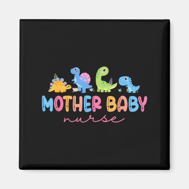 Imã Animal Mother Baby Nurse Dinosaur Stpartum Rn Ob N (Frente)