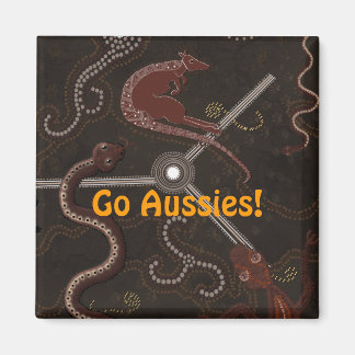 Imã "Animal Tracks" - Artes Aboriginais Australianas
