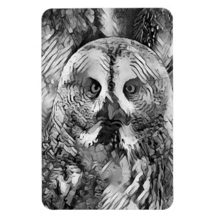 Ímã AnimalArtBW_Owl_001