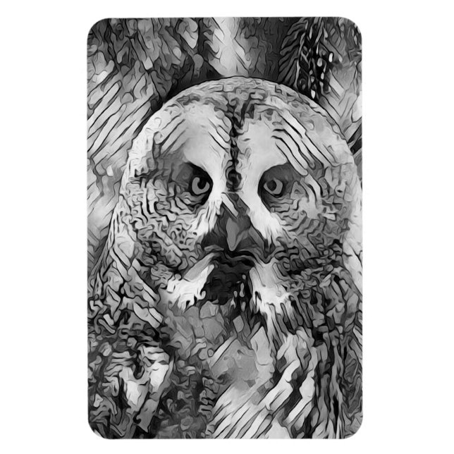 Ímã AnimalArtBW_Owl_001 (Vertical)