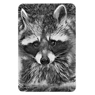 Ímã AnimalArtBW_Raccoon_006