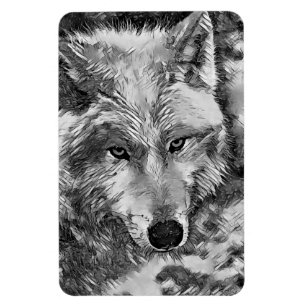 Ímã AnimalArtBW_Wolf_002