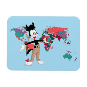 Ímã Animaniacs Gráfico do Mapa Mundial de Yakko
