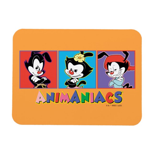 Ímã Animaniacs | Gráfico do painel Yakko, Dot e Wakko (Horizontal)