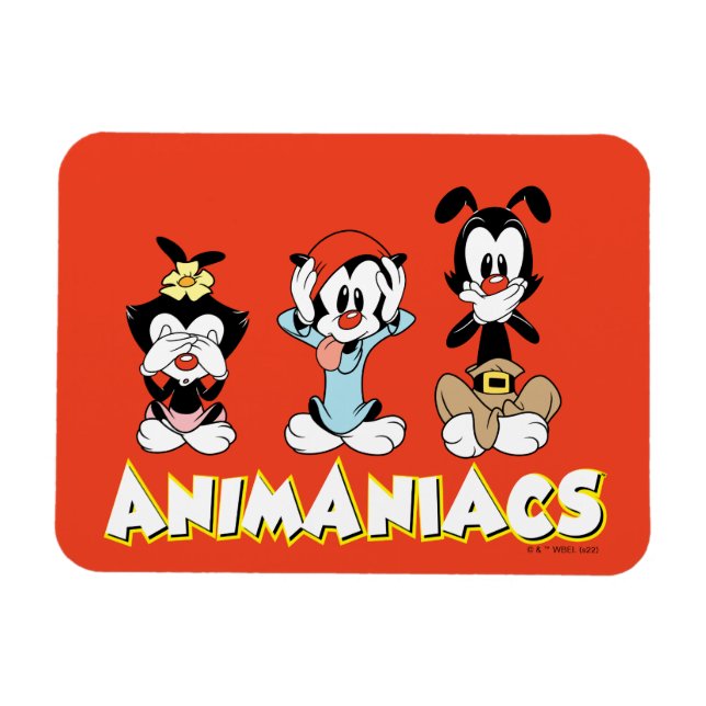 Ímã Animaniacs | Warner Siblings "No Mau" Graphic (Horizontal)
