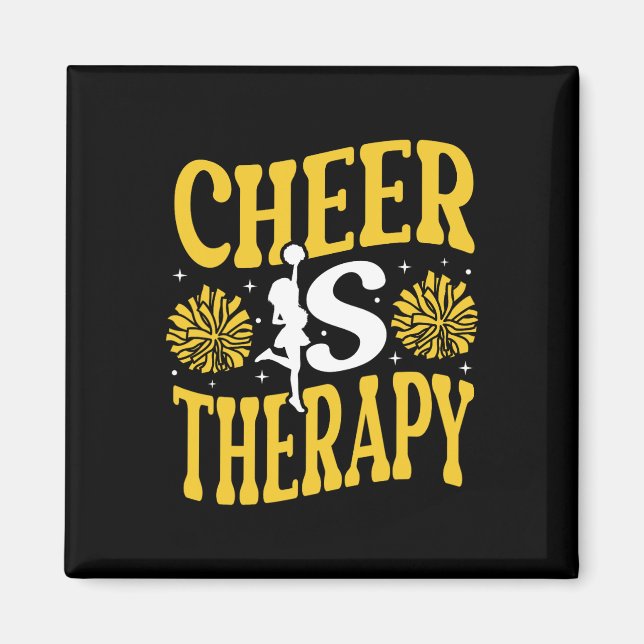 Imã Animar Cheerleading Cheer É Terapia (Frente)
