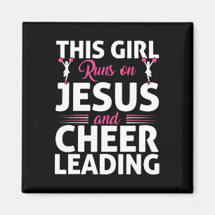 Imã Animar Cheerleading Jesus Fé Cristã Esta Garota