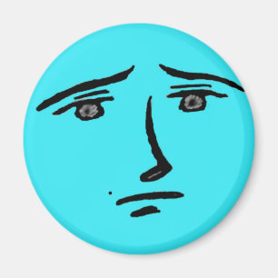Imã Anime azul da cara