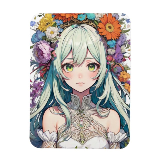 Ímã Anime floral (Vertical)
