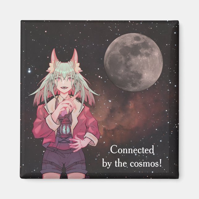 Imã Anime, full moon, Nebula  (Frente)