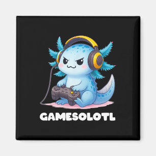 Imã Anime Gamesolotl Axolotl Boys 10-12 Kid Gamer Gami