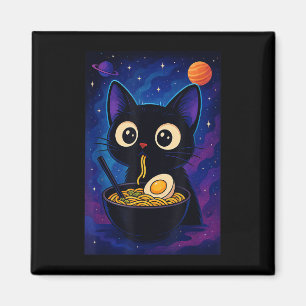 Imã Anime Kawaii Japonês Gato Ramen Graphic Engraçado 