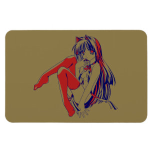 Ímã Anime Kawaii, Manga Americana Neko Catgirl