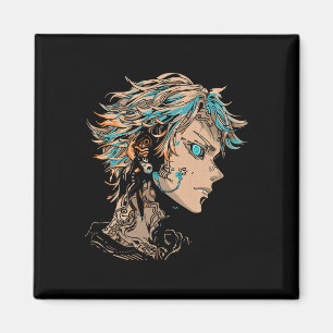Imã Anime Manga Motif Blue-eye Illustration Anime