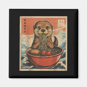 Imã Anime Otter Ramen Japonês Funny Kawaii Gift Men W