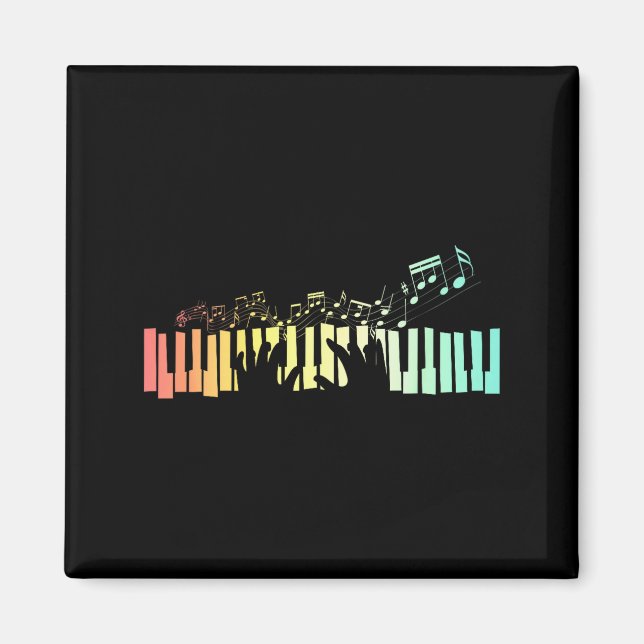 Imã Anist Keyboards Music Notes Ano  (Frente)