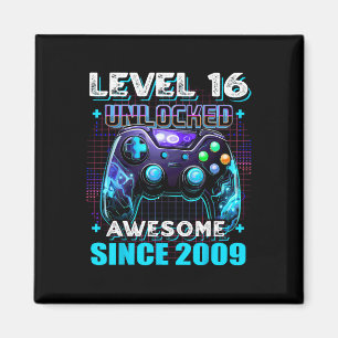 Imã Aniversário 16º Aniversário Nível 16 Jogador 16 An