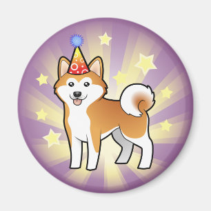 Imã Aniversário Akita Inu/Shiba Inu