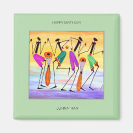 Imã Aniversário, aquarela Felicidade Incrível