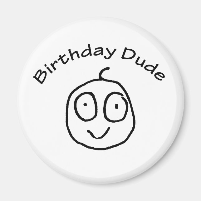 Imã Aniversário, Cara, Divertido Tee (Frente)